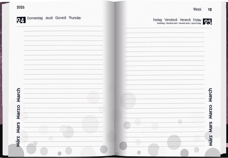 Biella mydiary Schüleragenda – 1 Tag pro Seite, gebunden, 12 × 16,5 cm, Aug–Jul, Love, FSC