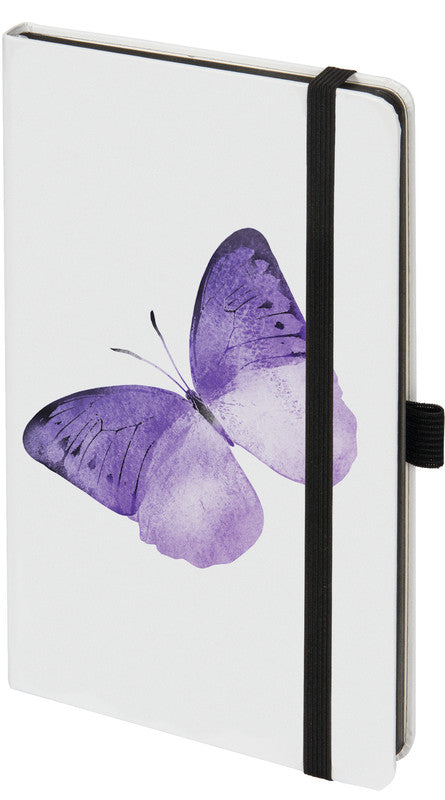 Biella Notizbuch, 125 × 195 mm, punktkariert, Fadenheftung, 192 Seiten, 80 g/m² – mehrfarbig