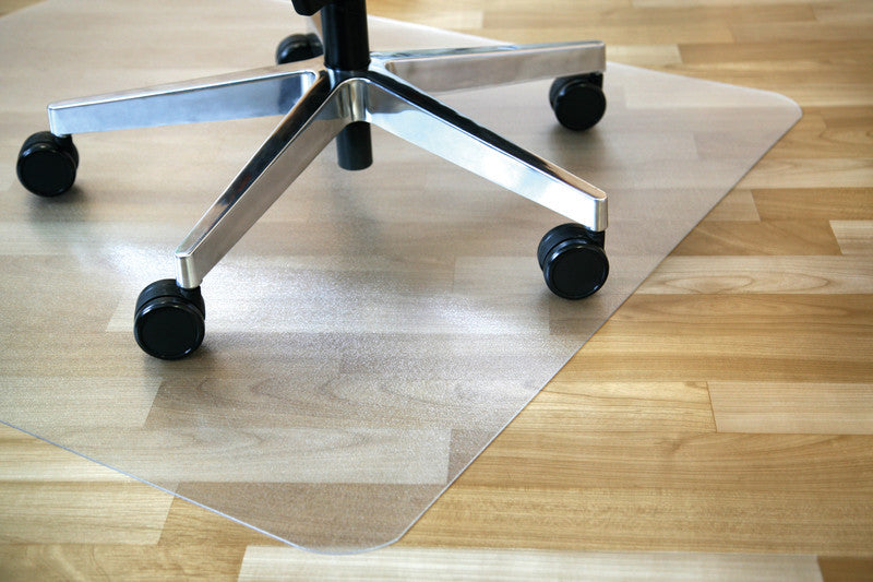Q-connect Bodenschutzmatte – 90×120 cm, rPET, transparent