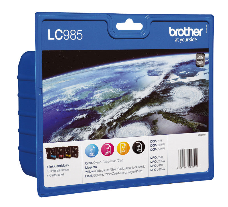 Brother Tintenpatronen-Multipack CMYK, 4er-Pack – für Inkjetdrucker und Multifunktionsgeräte