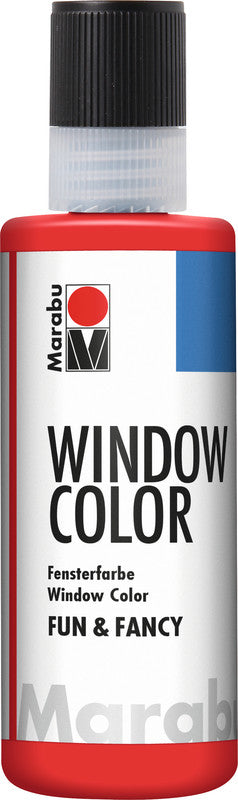 Marabu Fun & Fancy – Fenstermalfarbe – Kirschrot, 80 ml, für Glas & Porzellan