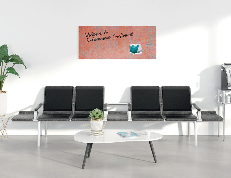 Sigel Whiteboard – 130 × 55 cm, Glas (matt), magnetisch, Wandmontage, inkl. SuperDym Magnetwürfel