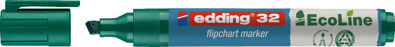 Edding Flipchart-Marker 32 EcoLine – Keilspitze 1,5-5 mm – Sortiert – 4er-Set – Nachfüllbar