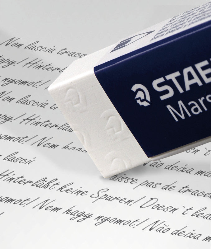 Staedtler Mars Plastic Radierer – für Bleistifte – 65 × 13 × 23 mm – Kautschuk – Weiss