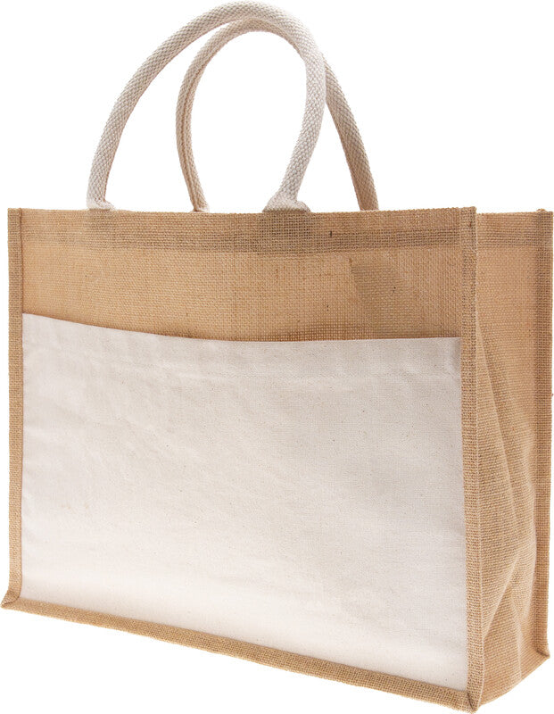 Stafil Shopper – 33 × 40 × 15 cm – Baumwolle, Jute – natur