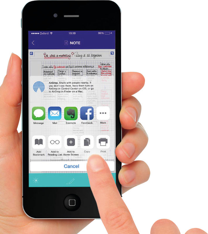 Elba Collegeblock, 80 Blatt, 4-fach gelocht, mikroperforiert, 90 g/m² – sortiert, für SCRIBZEE App