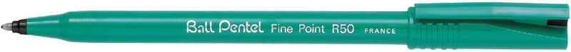 Pentel Ball Fine – Tintenroller, mit Kappe, 0,8 mm, Schwarz