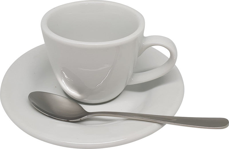 Noname Carlo Espressotassen-Set – 0,07 l, Porzellan, weiss, spülmaschinengeeignet, 18 Stück