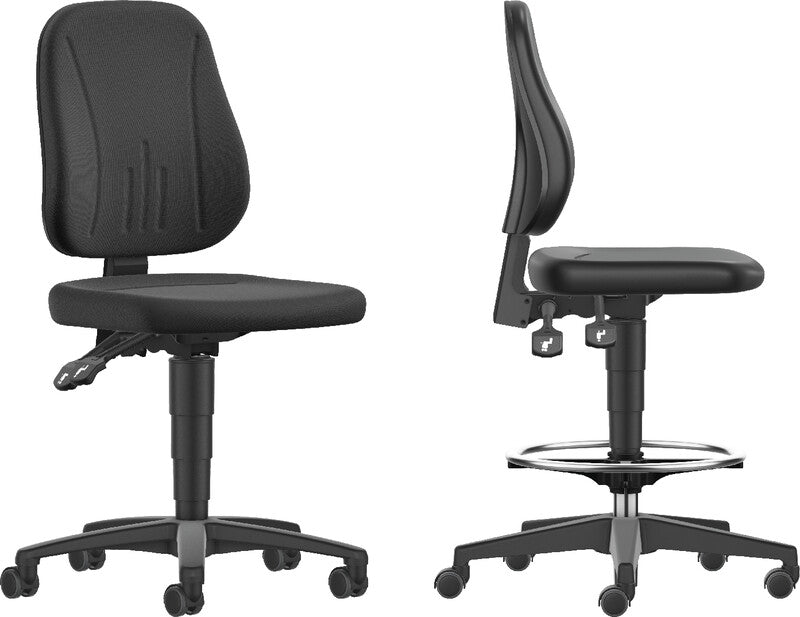 Bimos LIMBOS Unitec Bürostuhl – Polster – Schwarz, verstellbare Rückenlehne, 44–62 cm