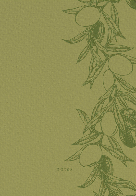 Natur verlag Naturverlag Notizbuch – A5 – punktiert – 80 g/m² – gebunden, abgerundete Ecken, Lesebändchen, olive, FSC