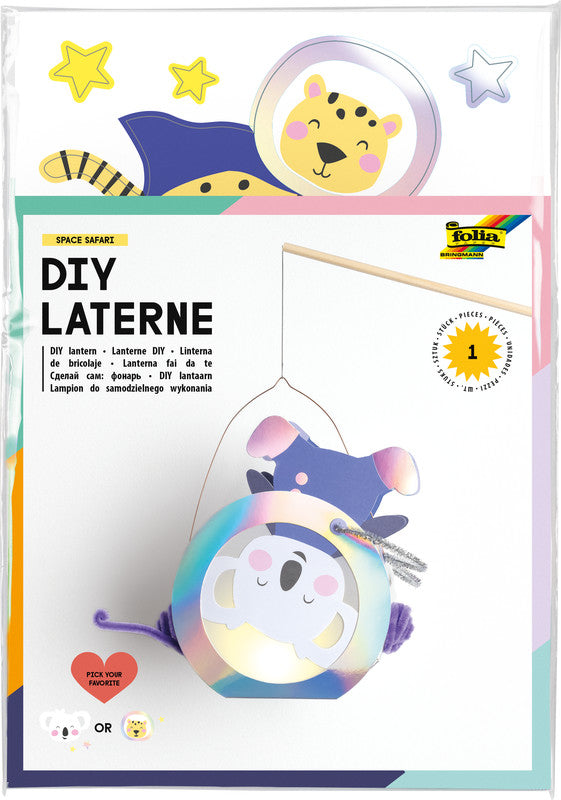 Folia Bastelset Laterne Space Animals – 2 Bogen Transparentpapier – 230 × 330 mm