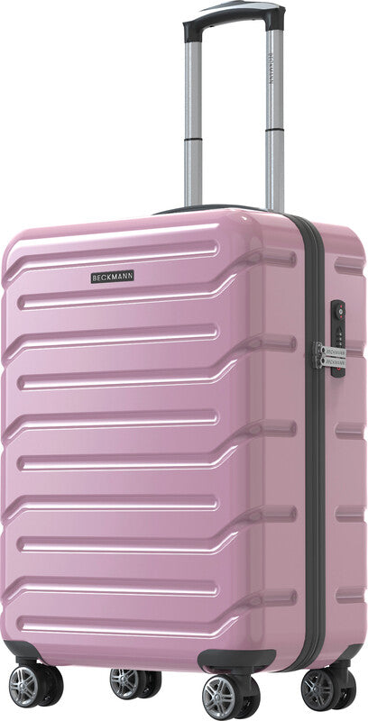 Beckmann Trolley – Hartschale PC/ABS, 4 Doppelrollen, mit TSA, Altrosa, 39 × 55 × 21 cm
