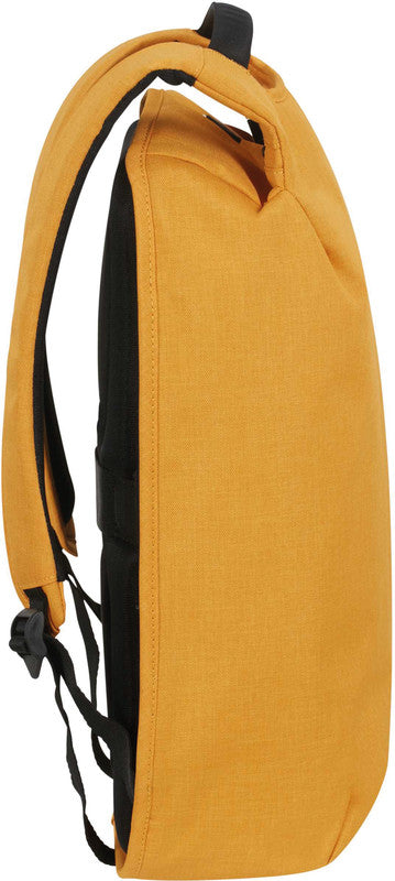 Samsonite Securipak Notebook-Rucksack – 17 l, RFID-Fach, USB-Port, recyceltes PET (rPET), Sonnengelb