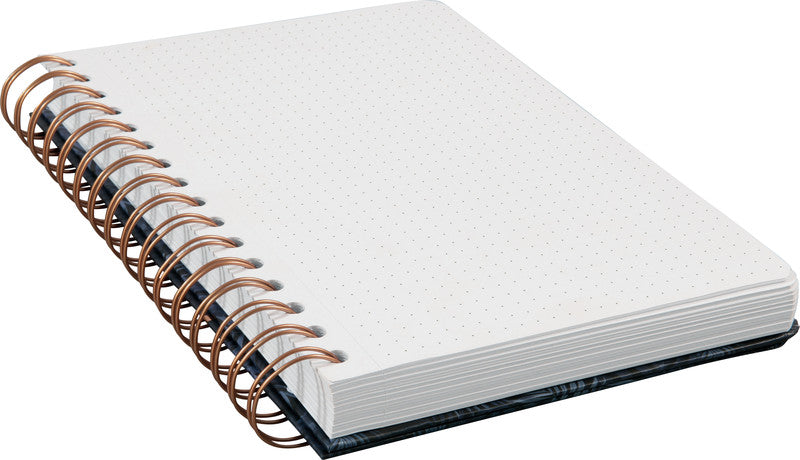 Sigel Notizbuch, punktkariert, Spiralbindung, Hardcover, 240 Seiten, perforiert, 120 g/m² – mehrfarbig