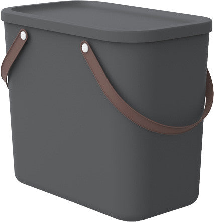 Rotho Aufbewahrungsbox – Kunststoff, Anthrazit, 23,5 × 34 × 40 cm – 1er-Pack