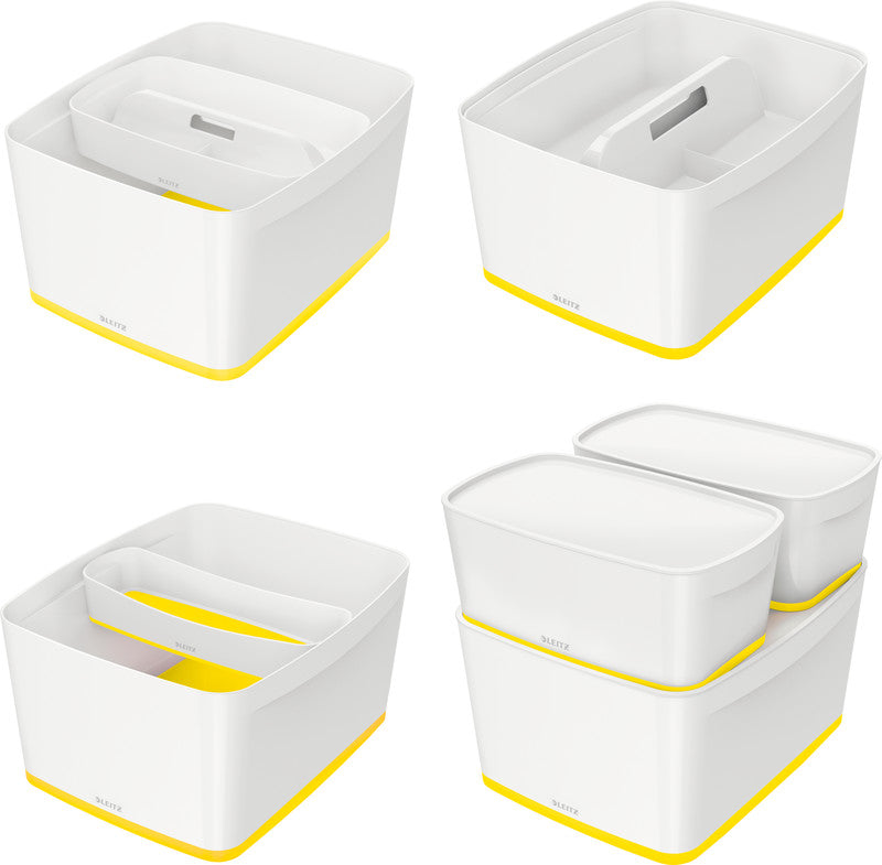 Leitz Aufbewahrungsbox MyBox – Kunststoff, weiss, 31,8 × 19,8 × 38,5 cm
