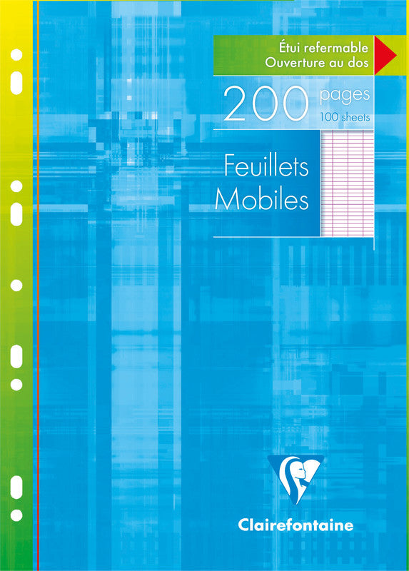 Clairefontaine Notizbuch-Einlagen A4, liniert, spezielle Perforierung, 90 g/m² – 100 Blatt