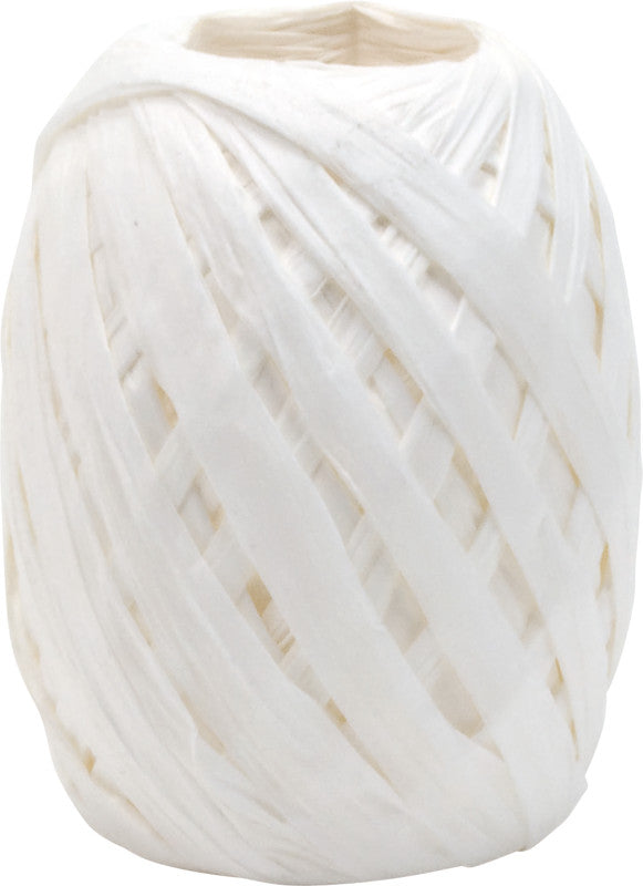 Goldina Bast Raffia – weiss – 7 mm × 30 m