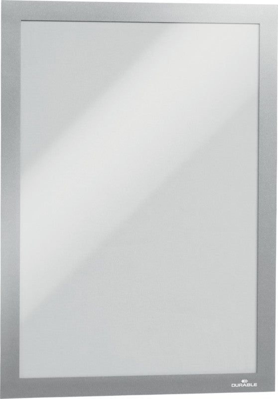 Durable DURAFRAME Magnetrahmen – A4 – Silber – 2er-Pack