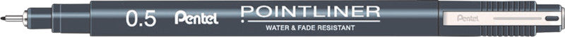 Pentel S20P-5N Pigment Liner – 0,5 mm, grau, 1 Stk., wasserfest