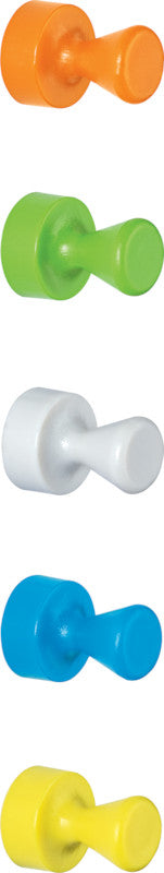 MAUL Kegelmagnet – sortiert – Ø 12 mm, H 16 mm, 10 Stück, Kunststoff