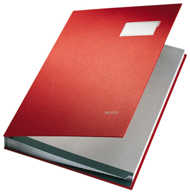 Leitz Unterschriftenmappe – 20-teilig, A4, rot, Karton