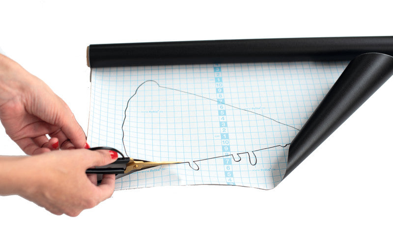 Folia Tafelfolie Rolle – Schwarz, selbstklebend, 450 × 2000 mm, 135 µm