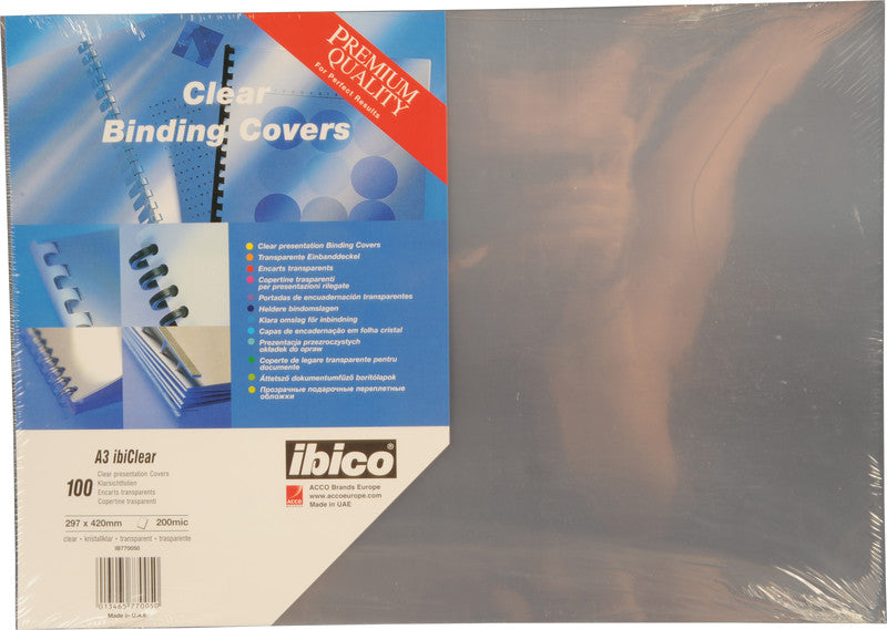 GBC Einbandfolien – transparent, Kunststoff – 100 Stk.