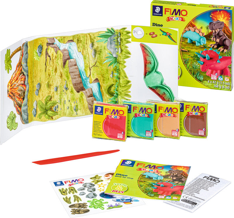 Staedtler Modelliermasse-Set Dino – 4 Blöcke à 42 g