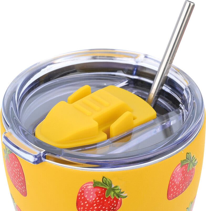 Estia Thermobecher 350 ml – Doppelwandig 6 h heiss / 12 h kalt, Druckknopfdeckel, Edelstahl