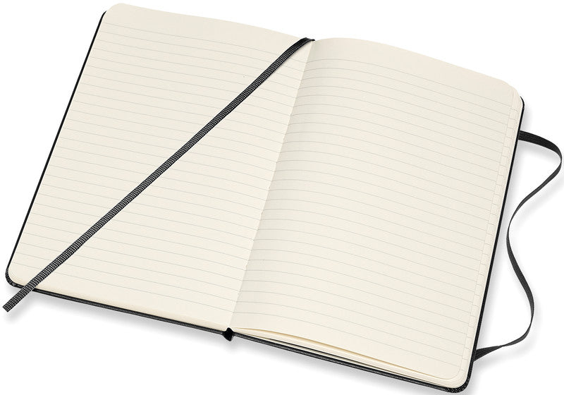 Moleskine Notizbuch, 115 × 180 mm, liniert, Leimbindung, Hardcover, 208 Seiten, 70 g/m² – schwarz