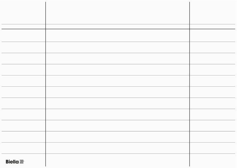 Biella Karteikarte A5 quer, liniert, weiss, 205 g/m², Karteikarton – 100 Stück