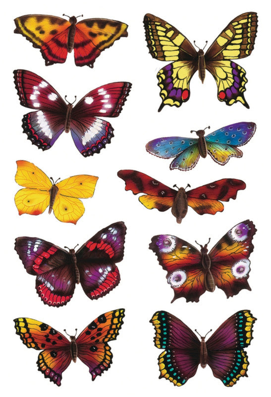 HERMA Schmucketiketten – Motiv Schmetterlinge – Papier, Glitter, 20 Stk, 2 Bogen