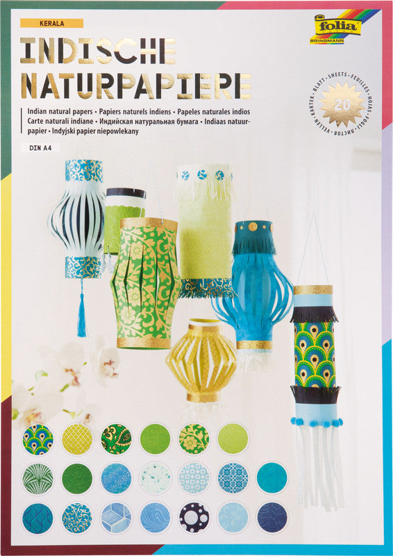 Folia Motivblock Kerala – A4 – 50–175 g/m² – sortiert – 20 Blätter