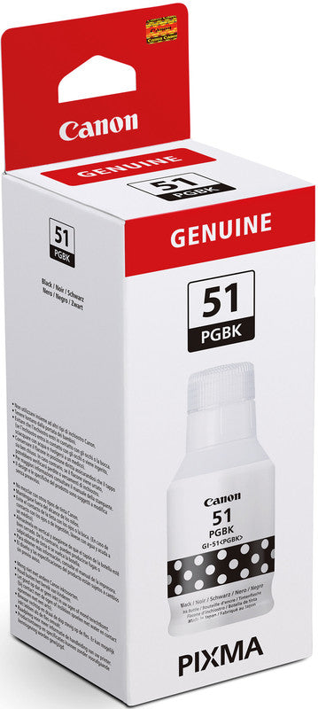 Canon Tintenpatrone GI-51, schwarz, 170 ml – für Inkjetdrucker/Multifunktionsgeräte
