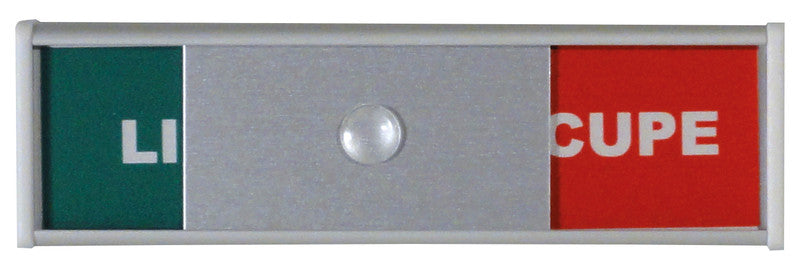 Booffice Besetzungsanzeige Libre/Occupé, FR – 105×31×10 mm, Aluminium, silber