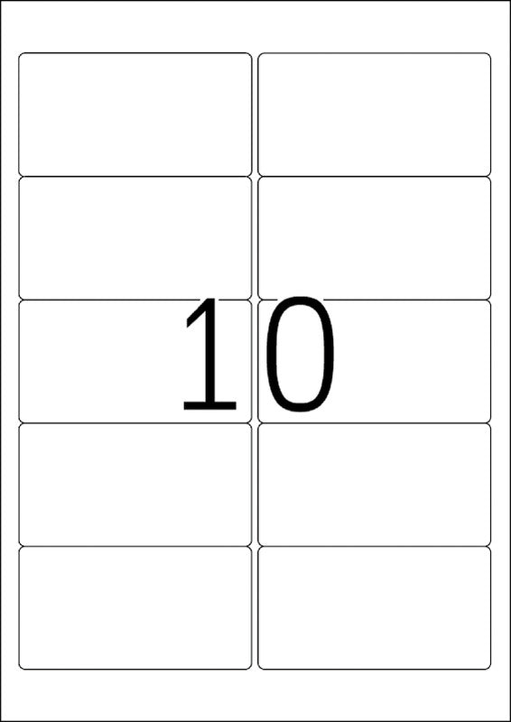 HERMA Etiketten A4 96 × 51 mm – Papier, weiss – permanent haftend – Laser/Inkjet – 100 Blätter (1'000 Stk.)