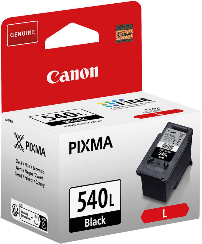Canon Tintenpatrone PG-540L, Schwarz, 300 Seiten – für Tintenstrahl- und Multifunktionsdrucker