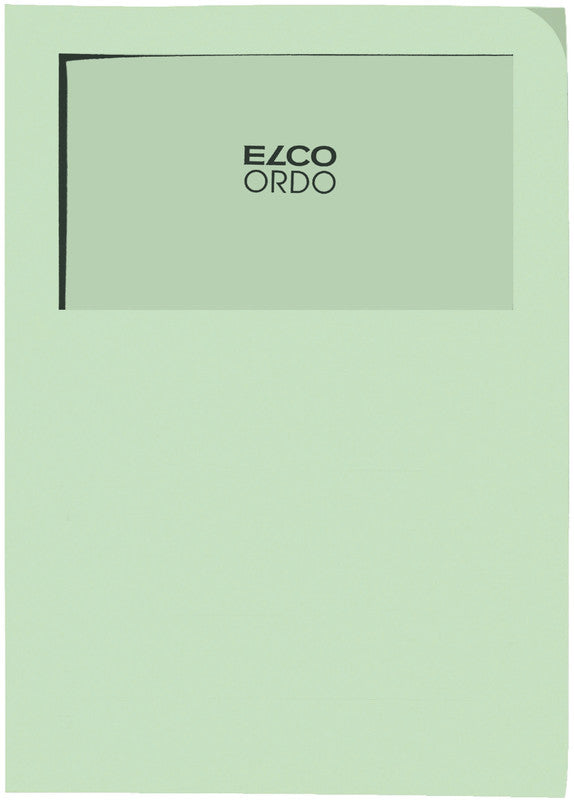 Elco Sichtmappe A4 – Grasgrün, Papier, Fronttasche, 100er-Pack