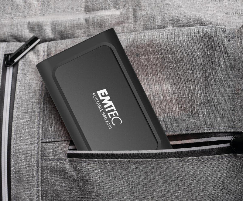 Emtec ELITE X210 Externes SSD-Laufwerk – 512 GB, USB 3.2, schock- und vibrationsfest