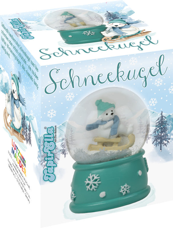 Tapirella Schneekugel Eisbär, Pinguin, Schildkröte, sortiert, 4,5 × 6,5 cm