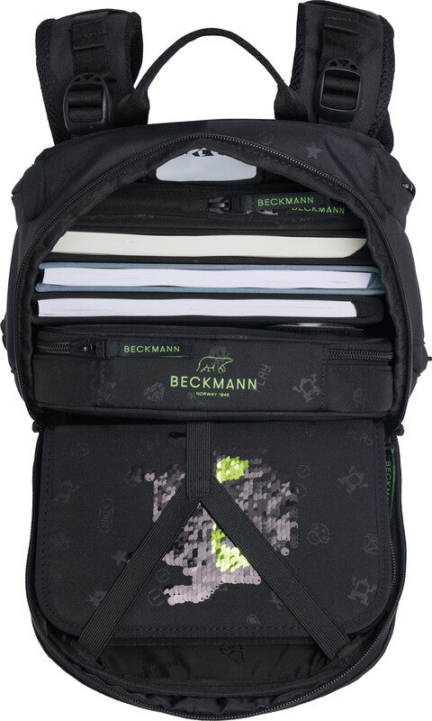 Beckmann Schulrucksack Active Air Flx – Pixel – 26,0×39,0×22,0 cm – aus recyceltem PET