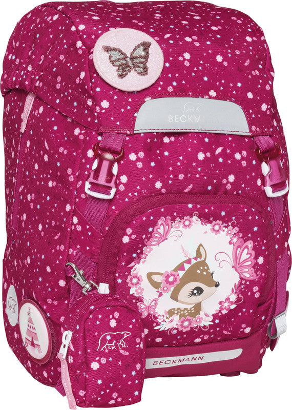 Beckmann Schulrucksack Classic 1st – 6-teilig – Forest Deer – mit Leuchteffekt