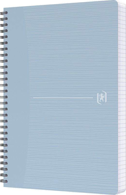 Oxford Collegeblock A5, kariert 5 mm, Spiralbindung, 90 Blatt, 90 g/m² – weiss, für SCRIBZEE App