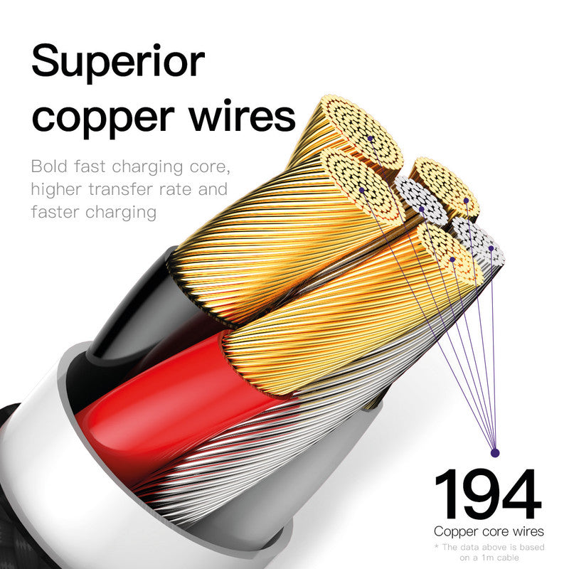 Baseus USB-Kabel, Micro-USB, 2 m, USB 2.0, für universellen Gebrauch