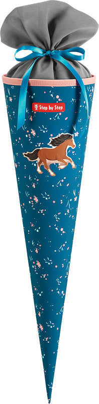 Step by Step Schultüte 70 cm × Ø 18 cm, 5 l – Motiv Wild Horse Ronja – Serie SPACE – rPET