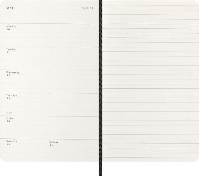 Moleskine Soft Cover Schüleragenda – 1 Woche/1 Seite, gebunden, 13 × 21 cm, 18 Monate Jul–Dez, 2026/2027, FSC