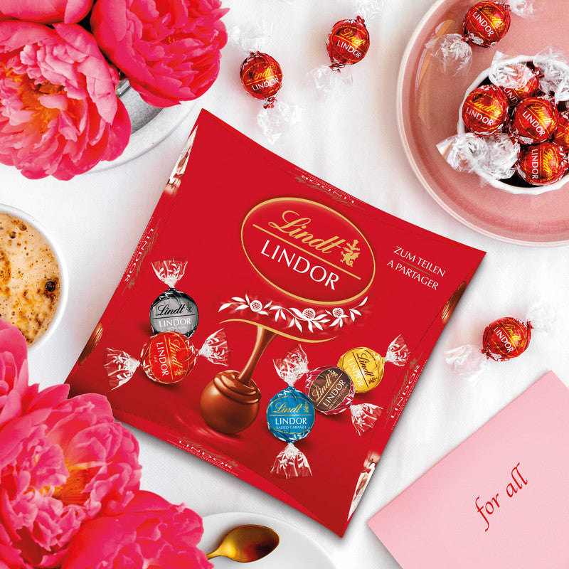 Lindt LINDOR Pralinés Kugeln – sortiert, Sharing Box, 298 g