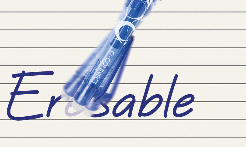 Q-CONNECT Radierbare Tinte – Tintenroller, radierbar, Druckmechanik, 0,7 mm, blau