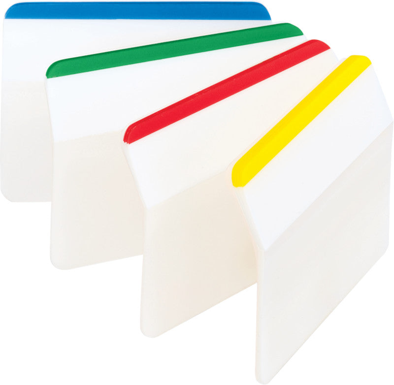 Post-It Index Strong Register – 51 × 38 mm, 6-teilig, Kunststoff, farbig, unbedruckt, extra stark